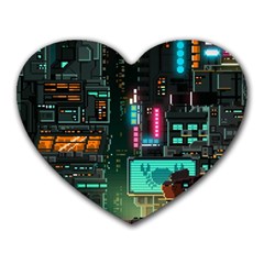 Video Game Pixel Art Heart Mousepad