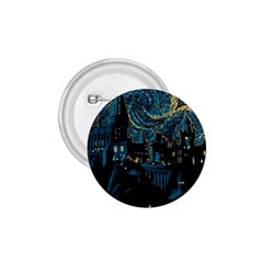 Hogwarts Starry Night Van Gogh 1 75  Buttons by Sarkoni