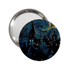 Hogwarts Starry Night Van Gogh 2 25  Handbag Mirrors by Sarkoni