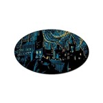 Hogwarts Starry Night Van Gogh Sticker Oval (10 pack) Front