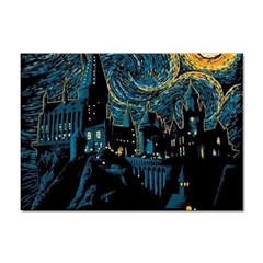 Hogwarts Starry Night Van Gogh Sticker A4 (100 Pack) by Sarkoni