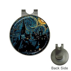 Hogwarts Starry Night Van Gogh Hat Clips With Golf Markers by Sarkoni