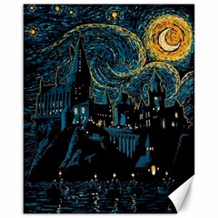 Hogwarts Starry Night Van Gogh Canvas 16  X 20  by Sarkoni