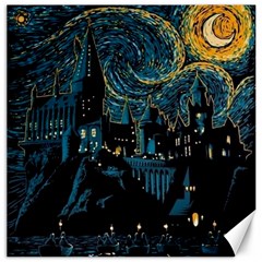 Hogwarts Starry Night Van Gogh Canvas 20  X 20  by Sarkoni