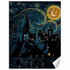 Hogwarts Starry Night Van Gogh Canvas 18  X 24  by Sarkoni