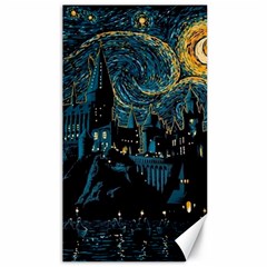 Hogwarts Starry Night Van Gogh Canvas 40  X 72  by Sarkoni