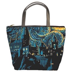 Hogwarts Starry Night Van Gogh Bucket Bag by Sarkoni