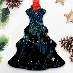 Hogwarts Starry Night Van Gogh Ornament (christmas Tree)  by Sarkoni