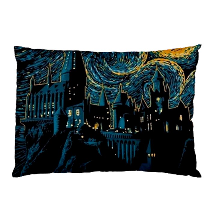 Hogwarts Starry Night Van Gogh Pillow Case (Two Sides)