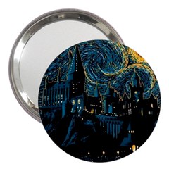 Hogwarts Starry Night Van Gogh 3  Handbag Mirrors by Sarkoni