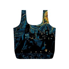 Hogwarts Starry Night Van Gogh Full Print Recycle Bag (s) by Sarkoni