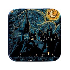 Hogwarts Starry Night Van Gogh Square Metal Box (black) by Sarkoni