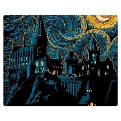 Hogwarts Starry Night Van Gogh Premium Plush Fleece Blanket (medium) by Sarkoni