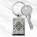 Tribal Pattern Key Chain (Rectangle) Front