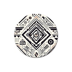 Tribal Pattern Magnet 3  (round) by Sobalvarro