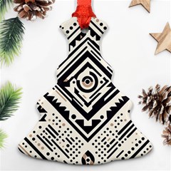 Tribal Pattern Christmas Tree Ornament (two Sides)