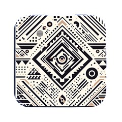 Tribal Pattern Square Metal Box (black)