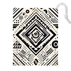 Tribal Pattern Drawstring Pouch (5xl) by Sobalvarro