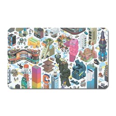 City Pattern Pixel Art Japan Magnet (rectangular) by Sarkoni