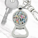 City Pattern Pixel Art Japan Bottle Opener Key Chain Front