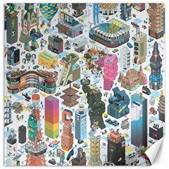 City Pattern Pixel Art Japan Canvas 12  X 12  by Sarkoni