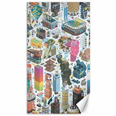 City Pattern Pixel Art Japan Canvas 40  X 72  by Sarkoni