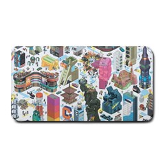 City Pattern Pixel Art Japan Medium Bar Mat by Sarkoni