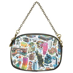 City Pattern Pixel Art Japan Chain Purse (one Side) by Sarkoni