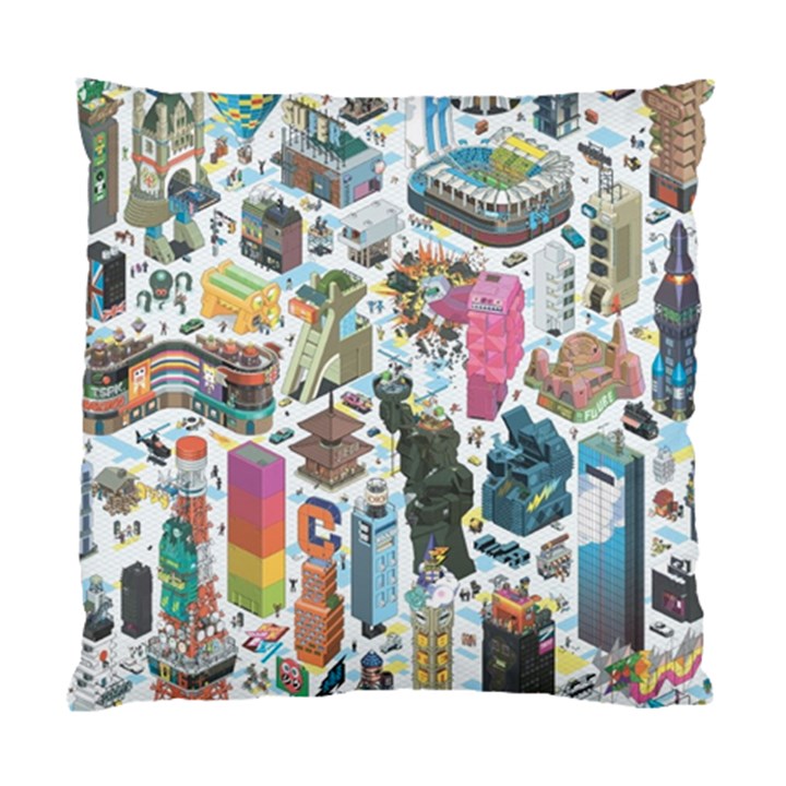 City Pattern Pixel Art Japan Standard Cushion Case (One Side)