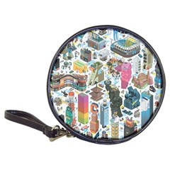 City Pattern Pixel Art Japan Classic 20-cd Wallets by Sarkoni