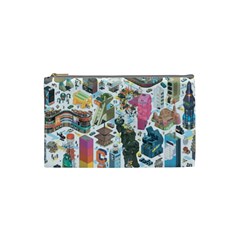 City Pattern Pixel Art Japan Cosmetic Bag (small) by Sarkoni