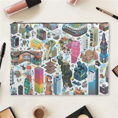 City Pattern Pixel Art Japan Cosmetic Bag (xl) by Sarkoni