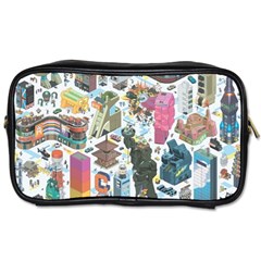 City Pattern Pixel Art Japan Toiletries Bag (one Side) by Sarkoni