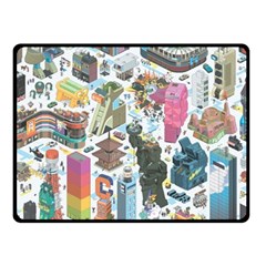 City Pattern Pixel Art Japan Fleece Blanket (small) by Sarkoni