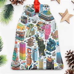 City Pattern Pixel Art Japan Ornament (bell) by Sarkoni