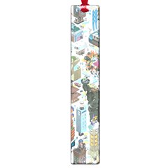 City Pattern Pixel Art Japan Large Book Marks by Sarkoni