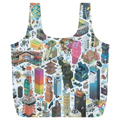 City Pattern Pixel Art Japan Full Print Recycle Bag (xxl) by Sarkoni