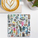 City Pattern Pixel Art Japan UV Print Square Tile Coaster  Front