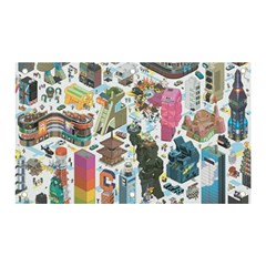 City Pattern Pixel Art Japan Banner And Sign 5  X 3  by Sarkoni