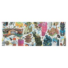 City Pattern Pixel Art Japan Banner And Sign 8  X 3  by Sarkoni