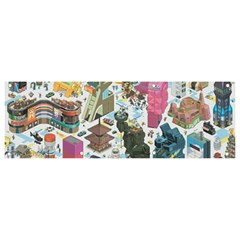 City Pattern Pixel Art Japan Banner And Sign 9  X 3  by Sarkoni