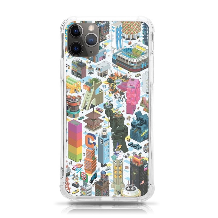 City Pattern Pixel Art Japan iPhone 11 Pro Max 6.5 Inch TPU UV Print Case