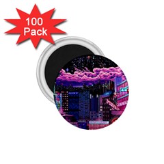 Retro City Pixel 1 75  Magnets (100 Pack)  by Sarkoni