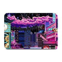 Retro City Pixel Plate Mats