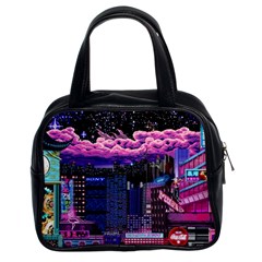 Retro City Pixel Classic Handbag (two Sides) by Sarkoni