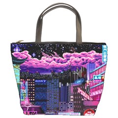 Retro City Pixel Bucket Bag