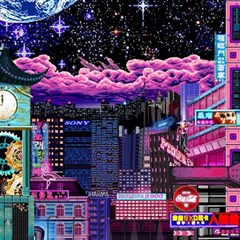 Retro City Pixel Play Mat (square)