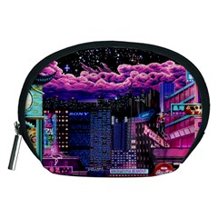 Retro City Pixel Accessory Pouch (medium) by Sarkoni