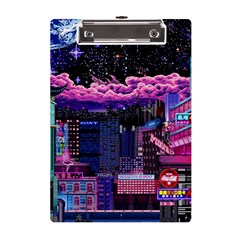 Retro City Pixel A5 Acrylic Clipboard by Sarkoni