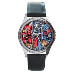 Japan Art Aesthetic Round Metal Watch by Sarkoni